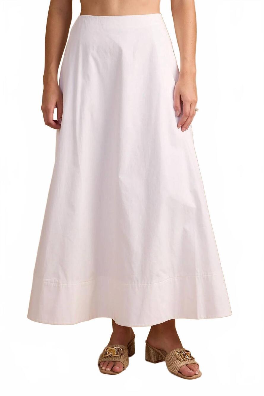 NEW THOMAS & LOURDES dalia midi skirt in white